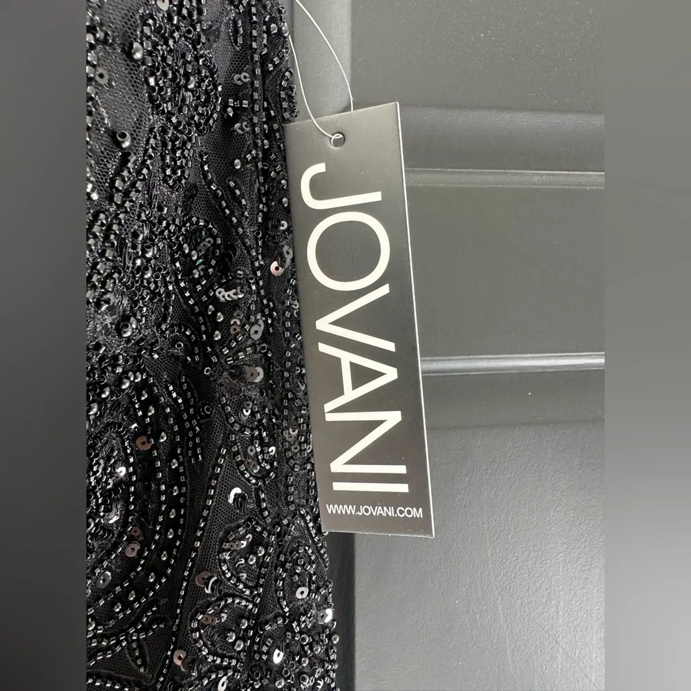 JOVANI 42137 beaded black formal dress strapless gown GORGEOUS NEW NWT - Picture 5 of 12
